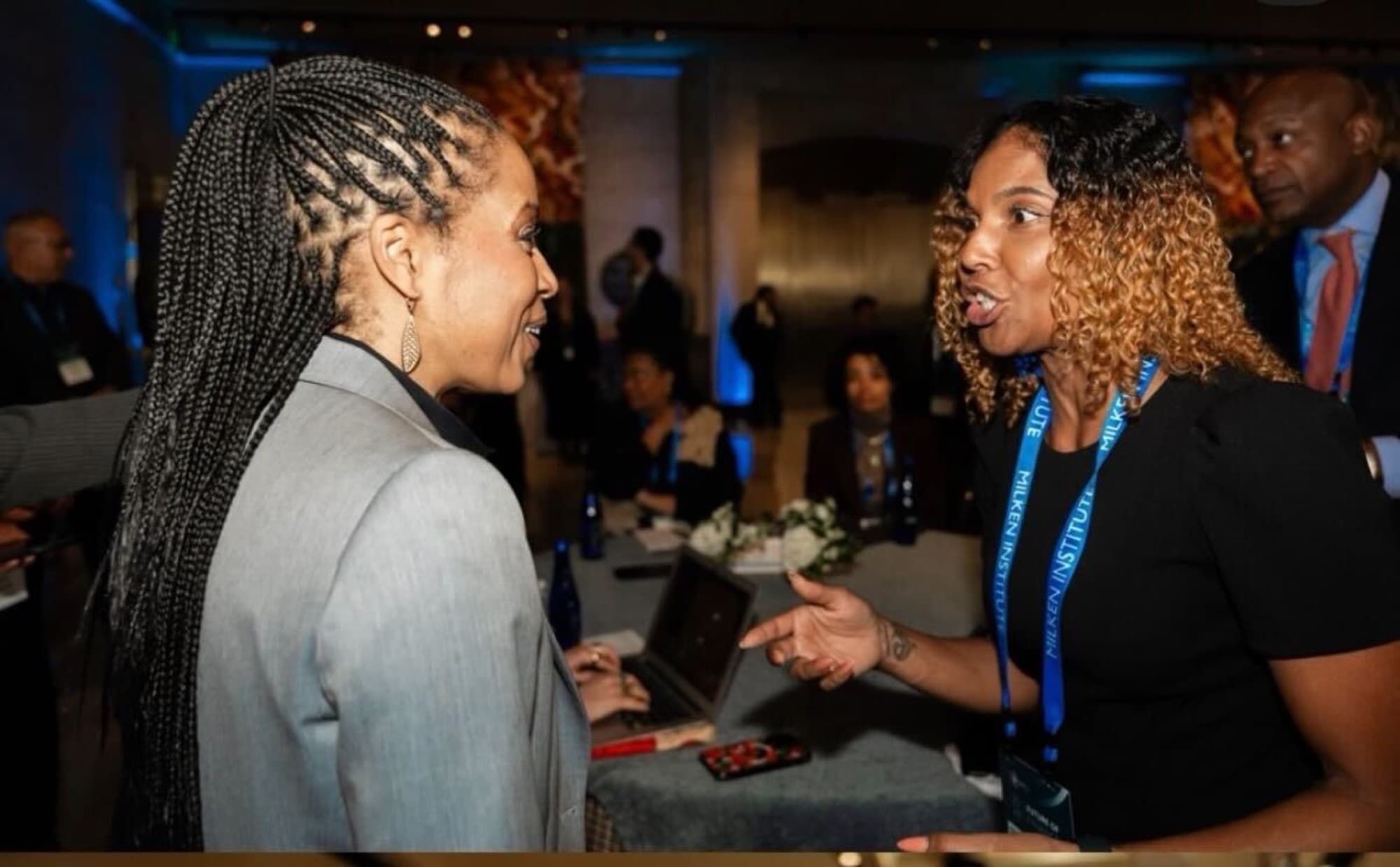 Lisa Francoeur in conversation with US Senator Angela Alsobrooks at the Milken Institute