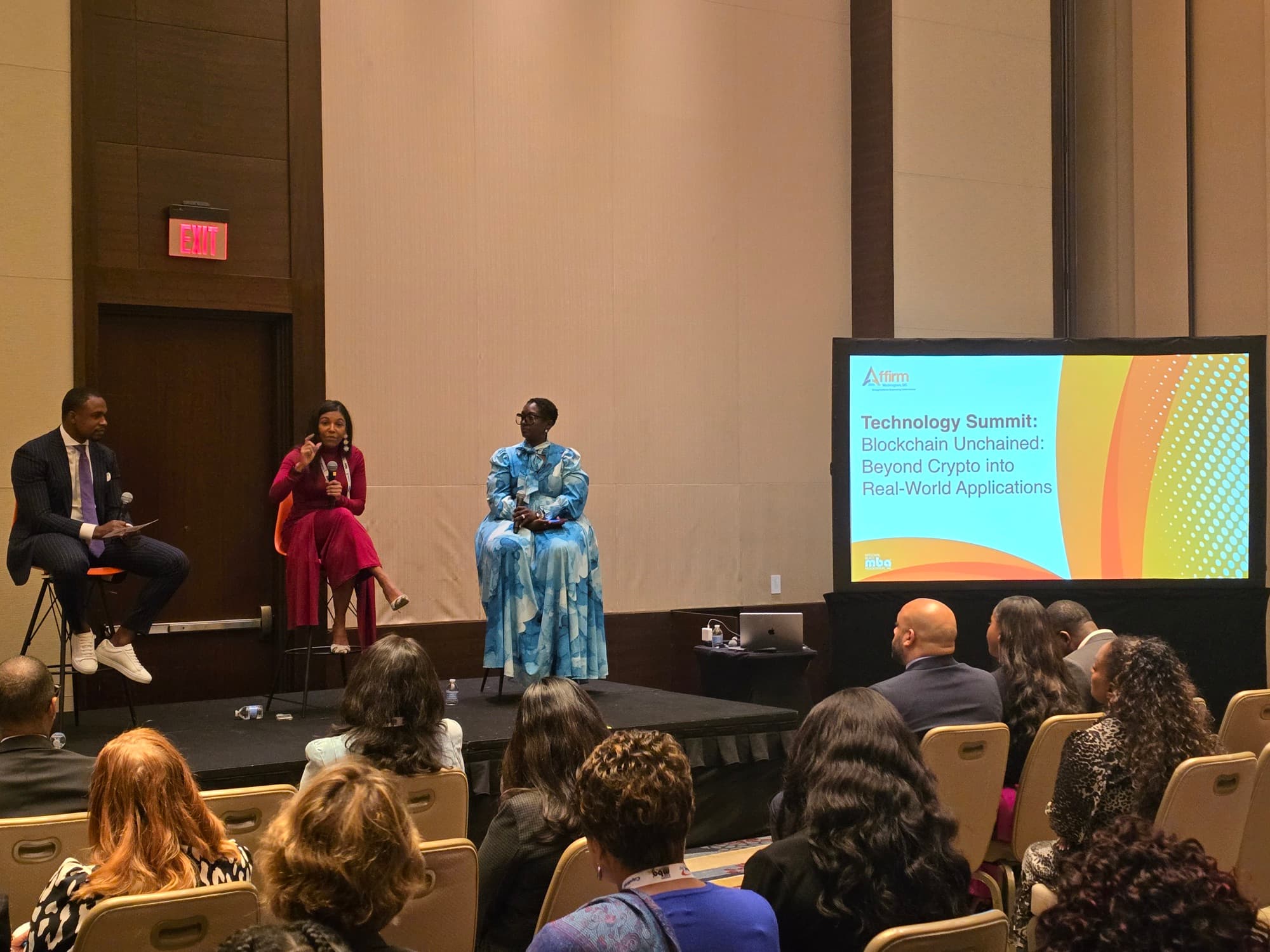 Lisa Francoeur mid-keynote at the National Black MBA Technology Summit