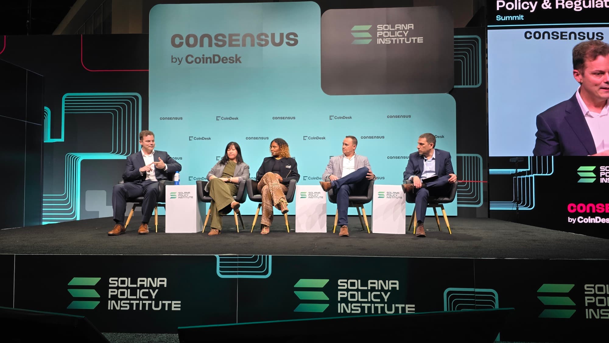 Lisa Francoeur on the Solana Policy Institute panel at Consensus by CoinDesk